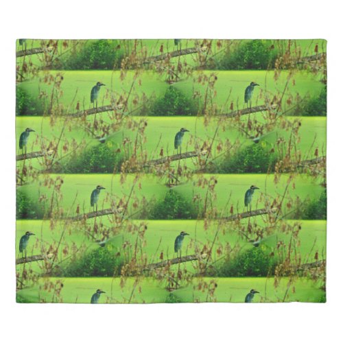 Yellow_Crowned Night Heron  Duvet Cover