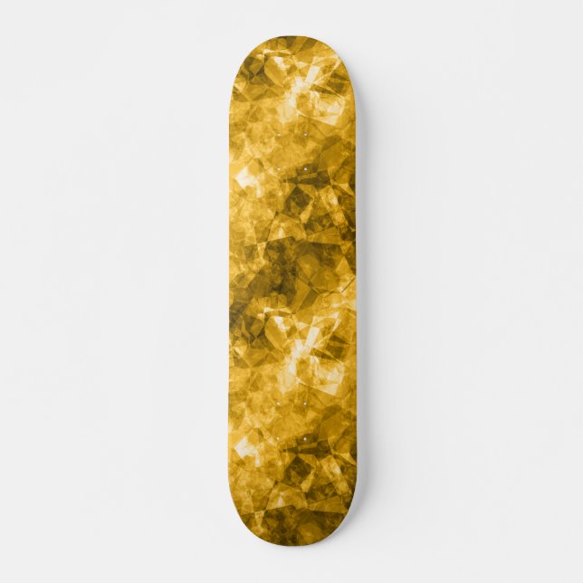 Yellow Crumpled Texture Skateboard Deck (Front)
