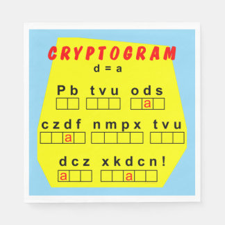 Yellow Cryptogram Napkins