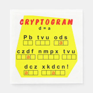 Yellow Cryptogram Napkins