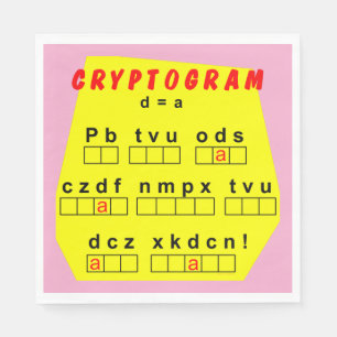 Yellow Cryptogram Napkins