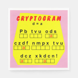 Yellow Cryptogram Napkins