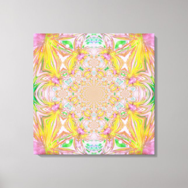 Yellow Crystal Wrapped Canvas Print (Front)