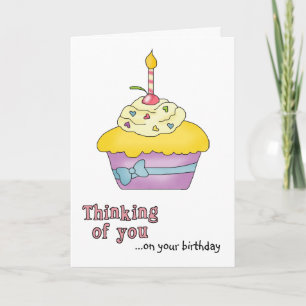 Yellow Cupcake Birthday Card