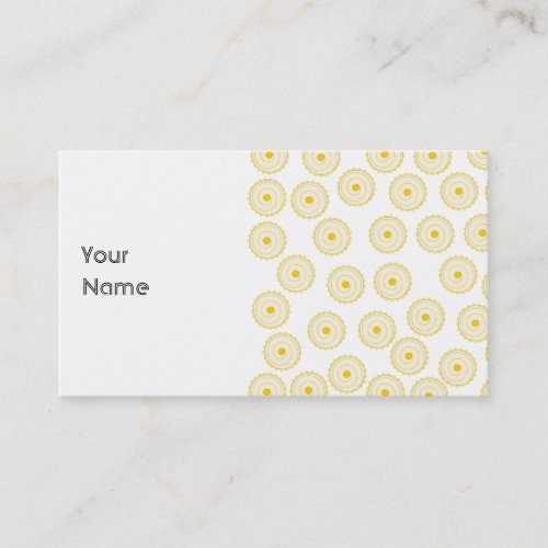 Yellow Cupcake Pattern. Business Card Template