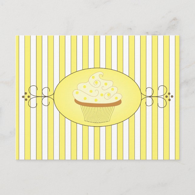 Yellow Cupcake Postcard (Front)