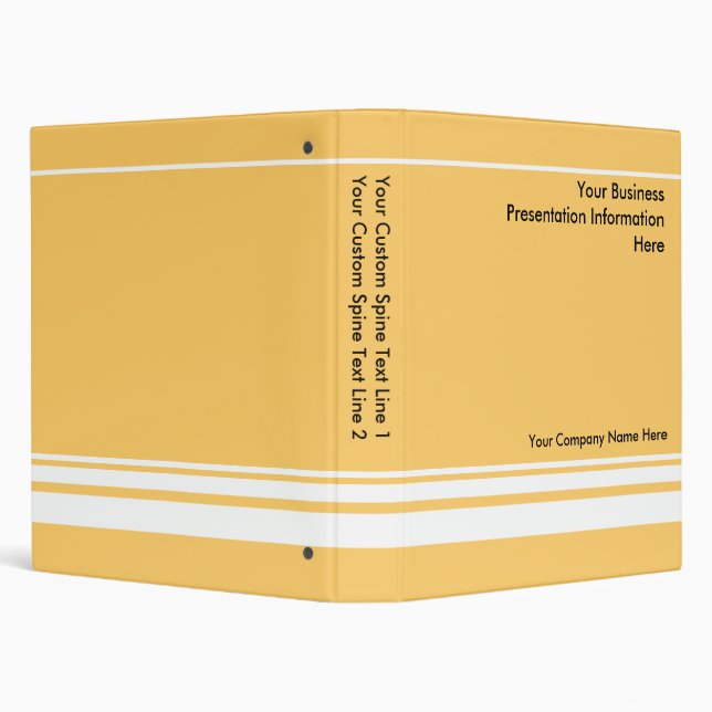 Yellow Custom Business Presentation Binder (Background)