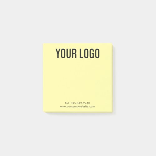 Yellow Custom Company Logo Branded Post_it Notes