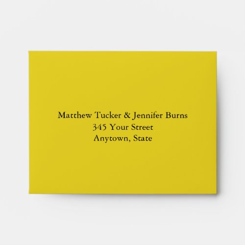 Yellow Custom Envelope with Pre_Printed Address