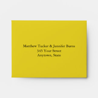 Yellow Custom Envelope with Pre-Printed Address