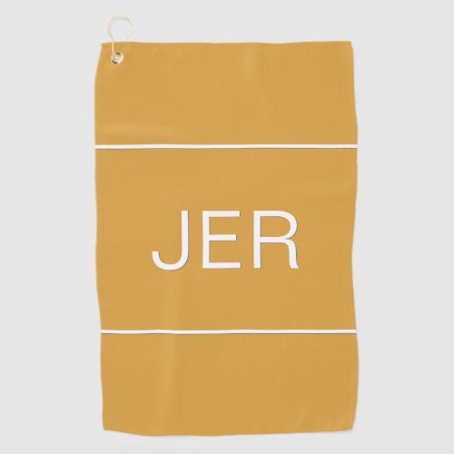 Yellow Custom Monogrammed Golfers Best Golf Towel