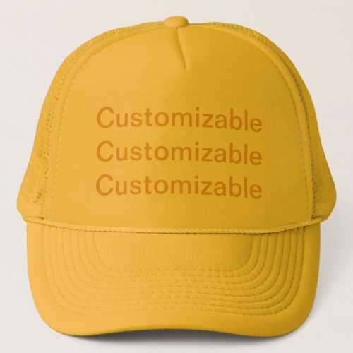 Yellow Customizable Trucker Hat