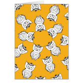 Yellow Cute Animal Pattern Cartoon Owl Pattern (Front)