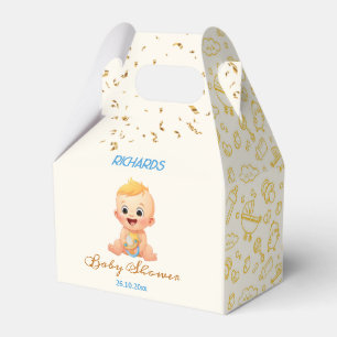 Yellow Cute Baby Shower Favor Boxes