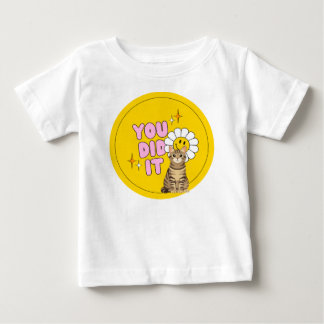 yellow cute retro and cat designs t-shirt