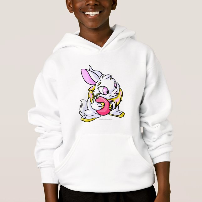 Yellow Cybunny hugging Negg Hoodie (Front)