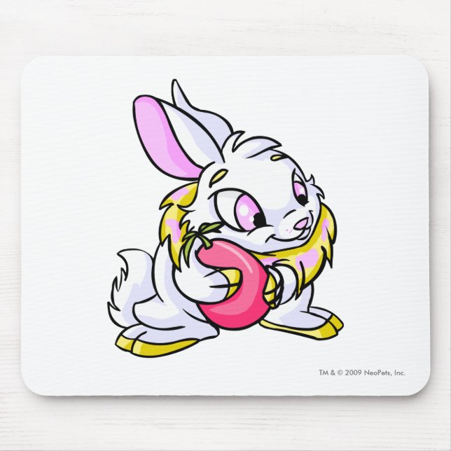 Yellow Cybunny hugging Negg Mouse Pad (Front)