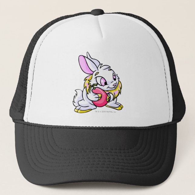 Yellow Cybunny hugging Negg Trucker Hat (Front)