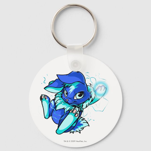 Yellow Cybunny with Stars Keychain (Front)