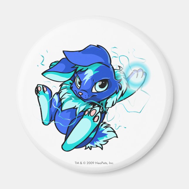 Yellow Cybunny with Stars Magnet (Front)