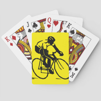 Yellow Cycling Poker Cards