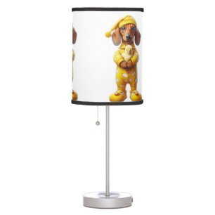 Yellow Dachshund Nursery Table Lamp