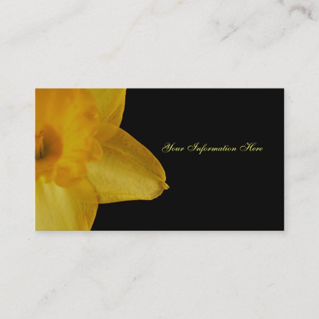 Yellow Daffodil Business Cards (Front)