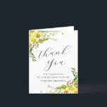 Yellow Daffodil Flower 60th Birthday Thank You Card<br><div class="desc">A beautiful and elegant thank you card designed especially for a 60th birthday party. The elegant floral sprigs contain rustic yellow daffodils nestled in sage green leaves. It is part of the Rustic Boho Yellow Daffodil Collection. It contains all the items you need to create a pretty and unique stationery...</div>
