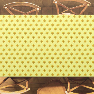 Yellow Daffodil Flower Seamless Pattern on Tablecloth