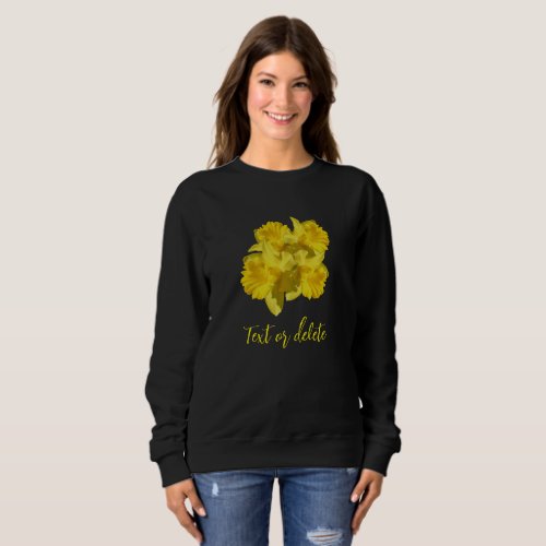 Yellow Daffodil Flowers Bouquet Personalized  Sweatshirt
