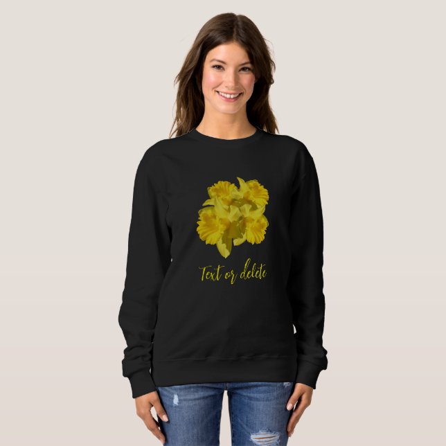 Yellow Daffodil Flowers Bouquet Personalized  Sweatshirt (Front Full)