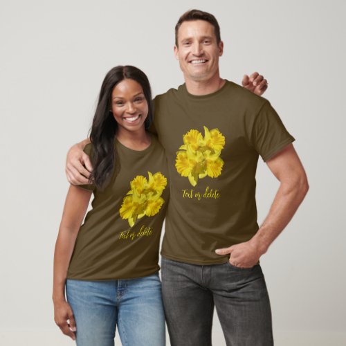 Yellow Daffodil Flowers Bouquet Personalized T_Shirt