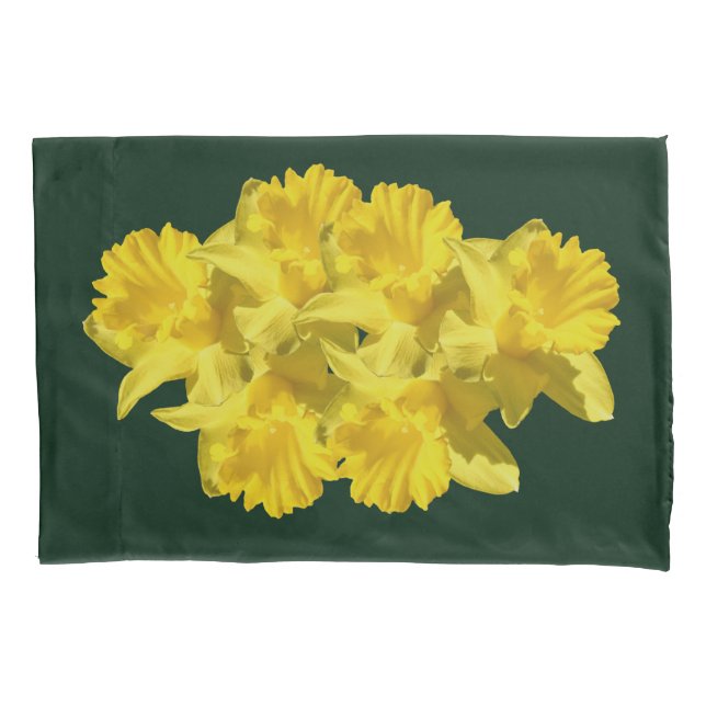 Yellow Daffodil Flowers     Pillow Case (Front)