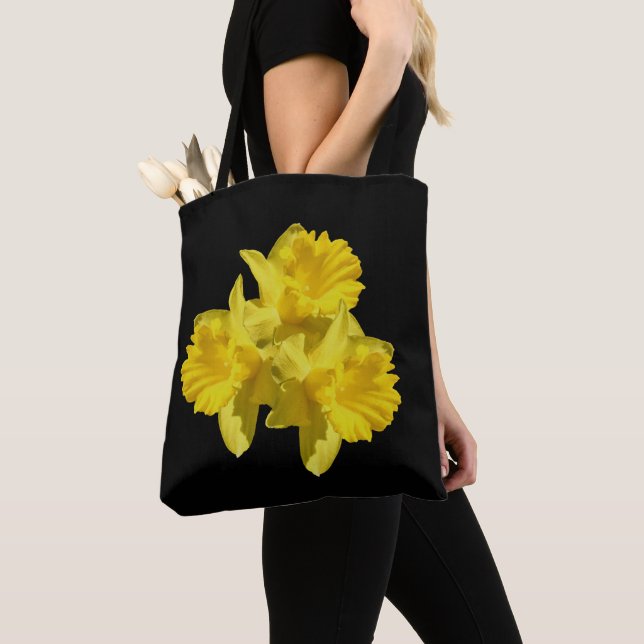 Yellow Daffodil Flowers Tote Bag (Close Up)