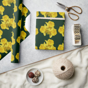 Yellow Daffodil Flowers Wrapping Paper