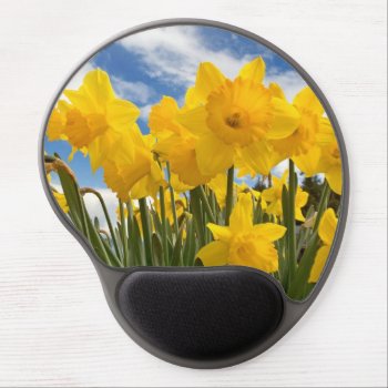 Yellow Daffodil Gel Mousepad by Wandwood at Zazzle
