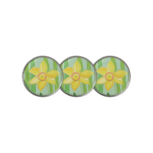 Yellow Daffodil Golf Ball Marker