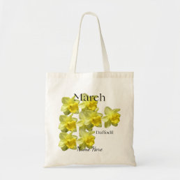 Yellow Daffodil March Tote Bag