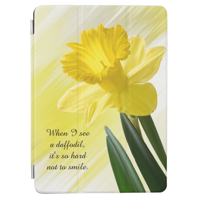 Yellow Daffodil Quote Spring Floral Photography iPad Air Cover (Front)