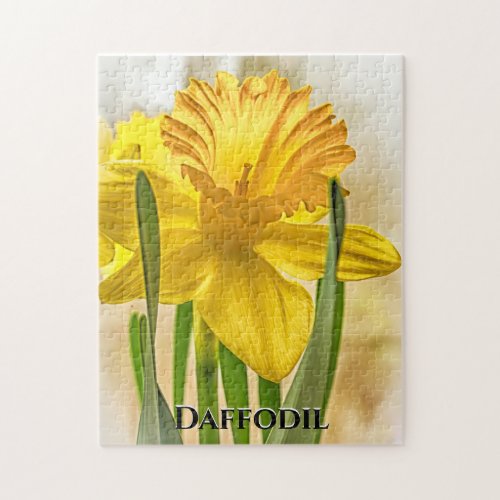 Yellow Daffodil Spring Floral Photography Jigsaw Puzzle