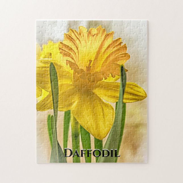 Yellow Daffodil Spring Floral Photography Jigsaw Puzzle (Vertical)
