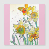 Yellow Daffodil Spring Flower Watercolor Birthday (Front)