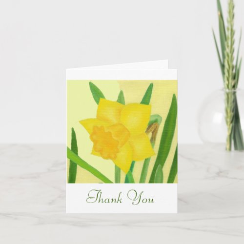 Yellow Daffodil Thank You Notecard