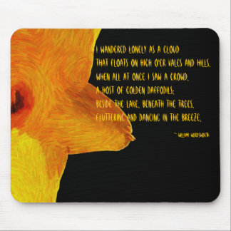 Yellow Daffodil; William Wordsworth Poem Mouse Pad