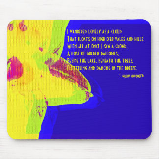 Yellow Daffodil; William Wordsworth Poem Mouse Pad
