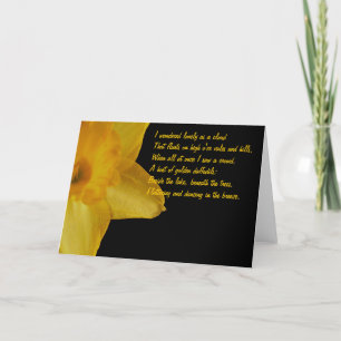 Yellow Daffodil; William Wordsworth Poem Note Card