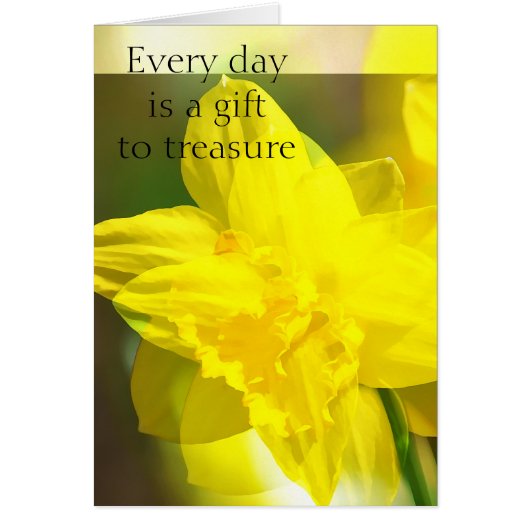 Yellow Daffodils Abstract Cards (Front)