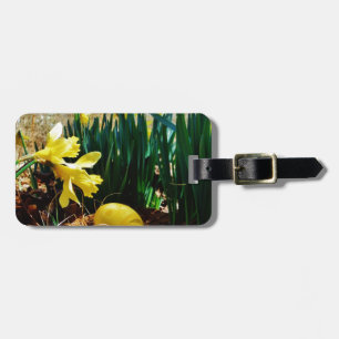 Yellow Daffodils and a Yellow Easter egg Luggage Tag