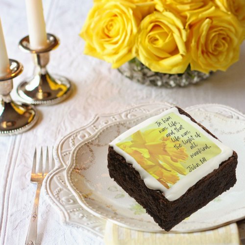 Yellow Daffodils Dozen Brownies Scripture Baked