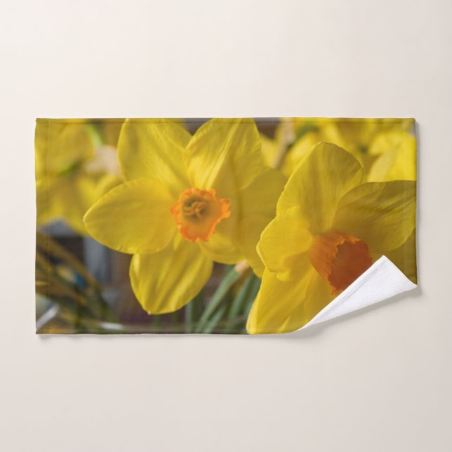 Yellow daffodils hand towel  (Hand Towel)
